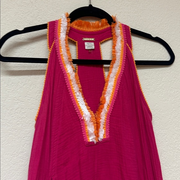 Magaschoni Pink Maxi Dress with Orange Accents - Picture 4 of 4